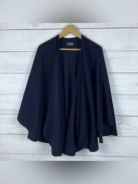 Vintage Peter James Wool Cashmere Cape Cloak One Size Black